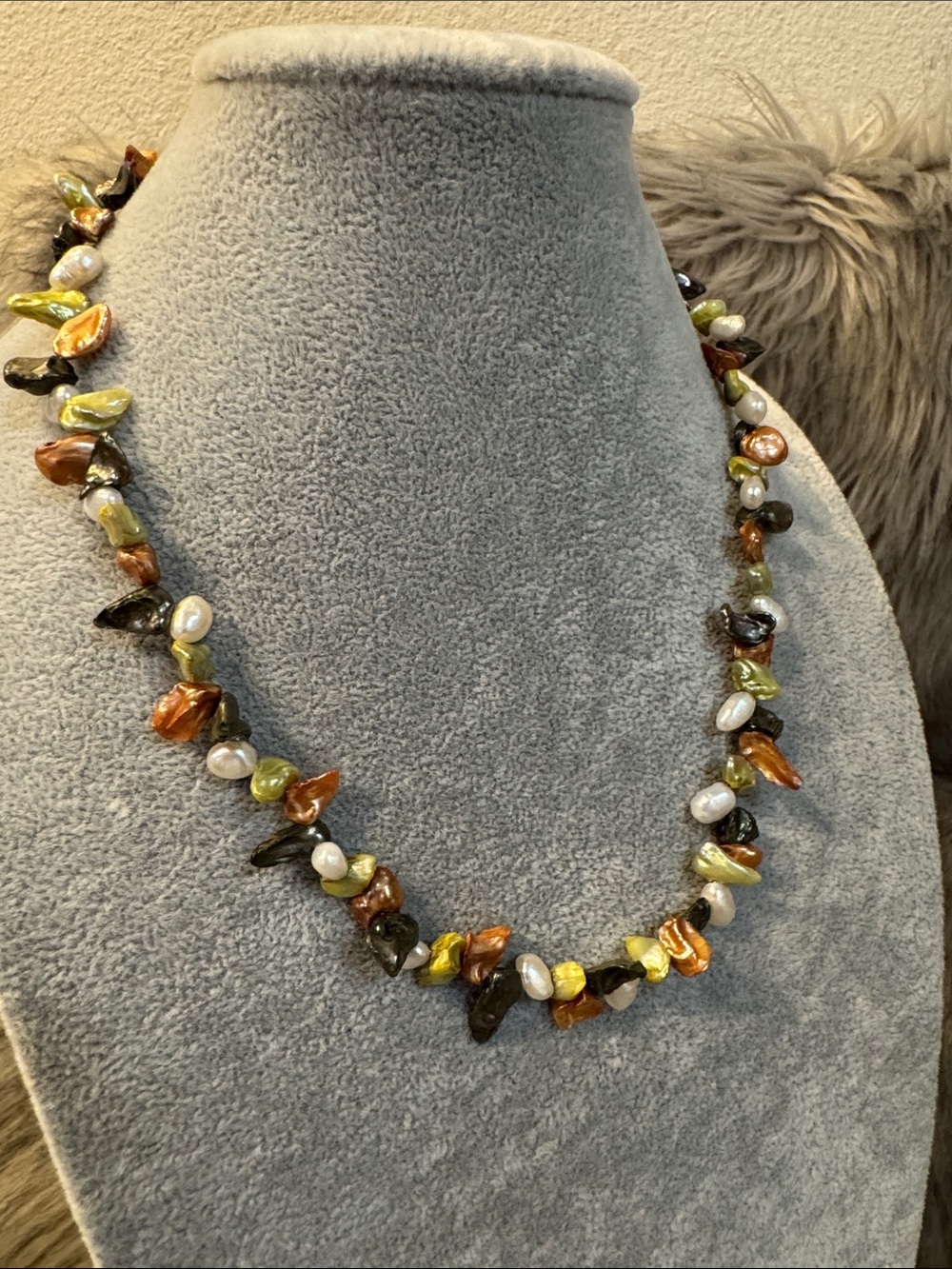 Freshwater Pearl and Multi-Color Keshi Necklace - Elegant Women’s Jewelry